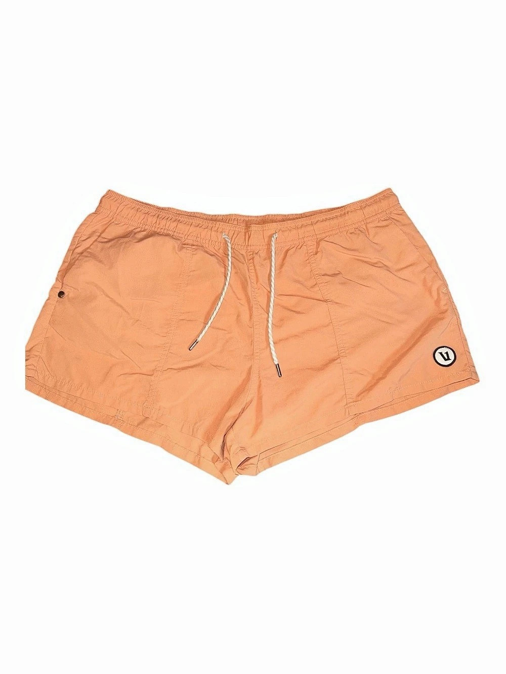 Vuori Sunwashed Short in the Apricot / Terracotta Orange XL